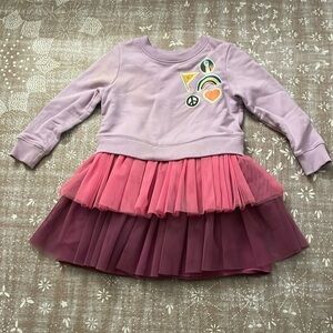 Piccolina sweatshirt dress with tulle tutu